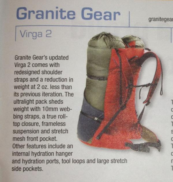 Sac à dos] Granite Gear Virga 2 - 540 g / Découvertes et tests de matériels  légers / Le forum de la randonnée légère ou ultra-légère !